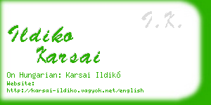 ildiko karsai business card