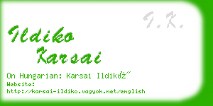 ildiko karsai business card